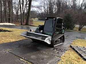 Ground protections mats being used on lawn